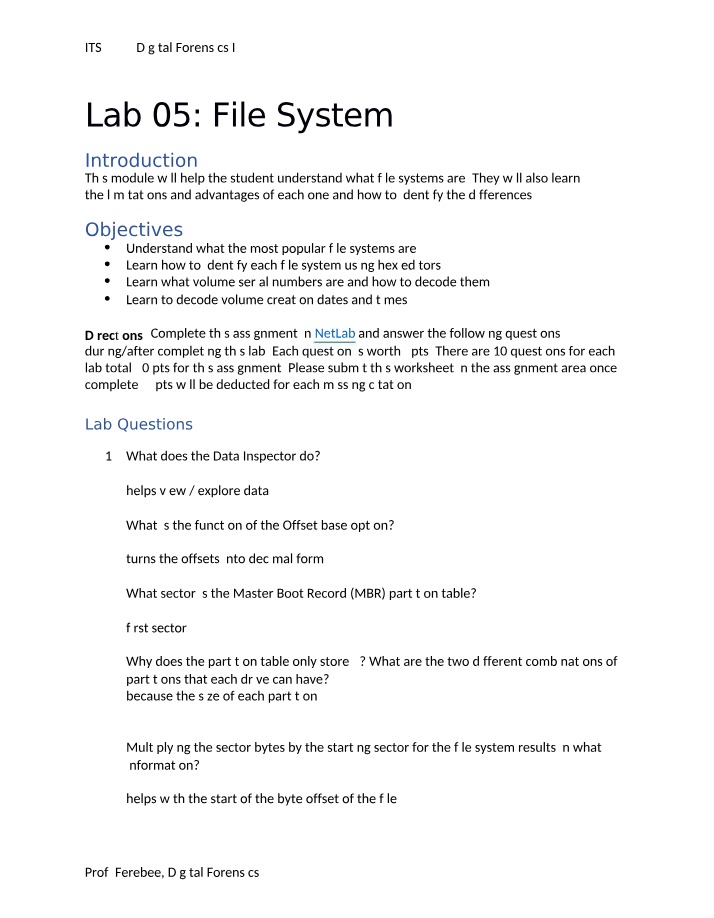 LAN1080 - Lab 05 Worksheet