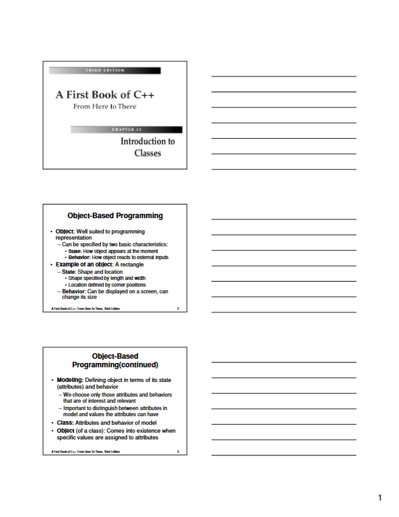 Basics of Classes