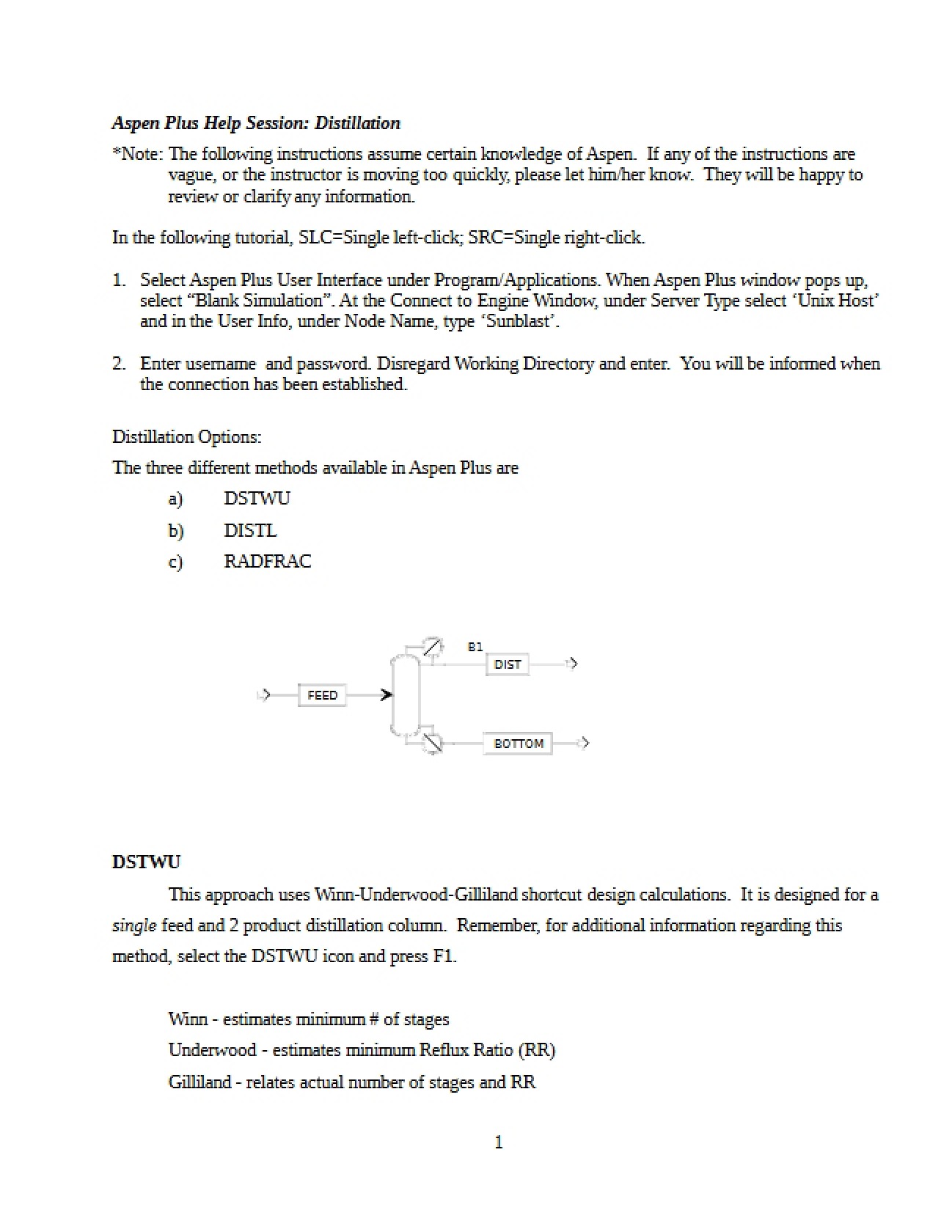 Distillation Separation Principles