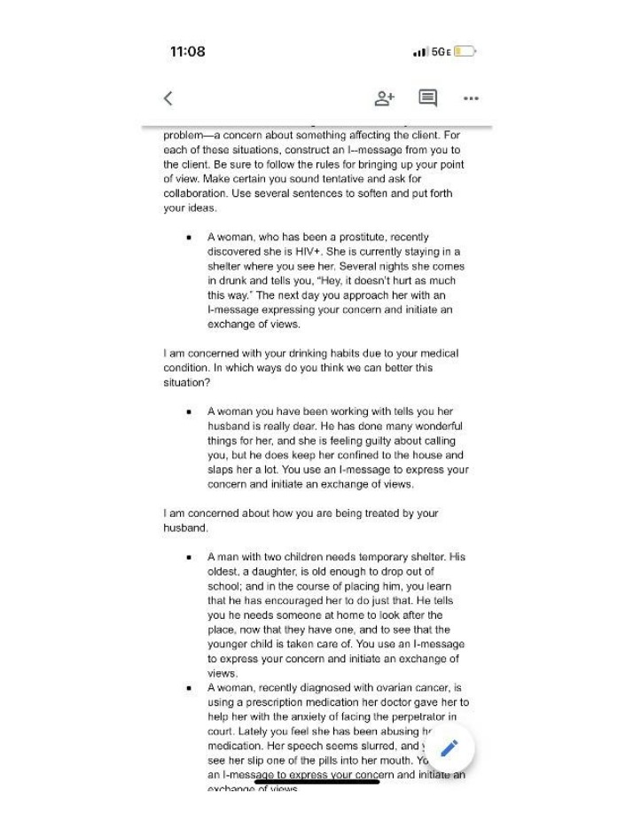 Addressing Concerns about Client Drinking Habits