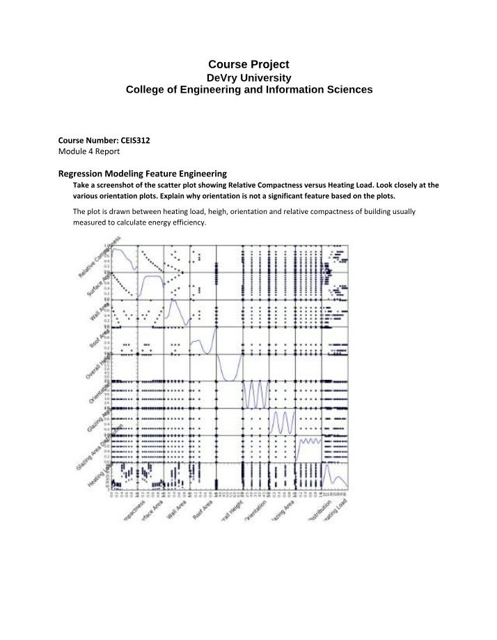 Regression Modeling and Feature Engineering for Heating Load