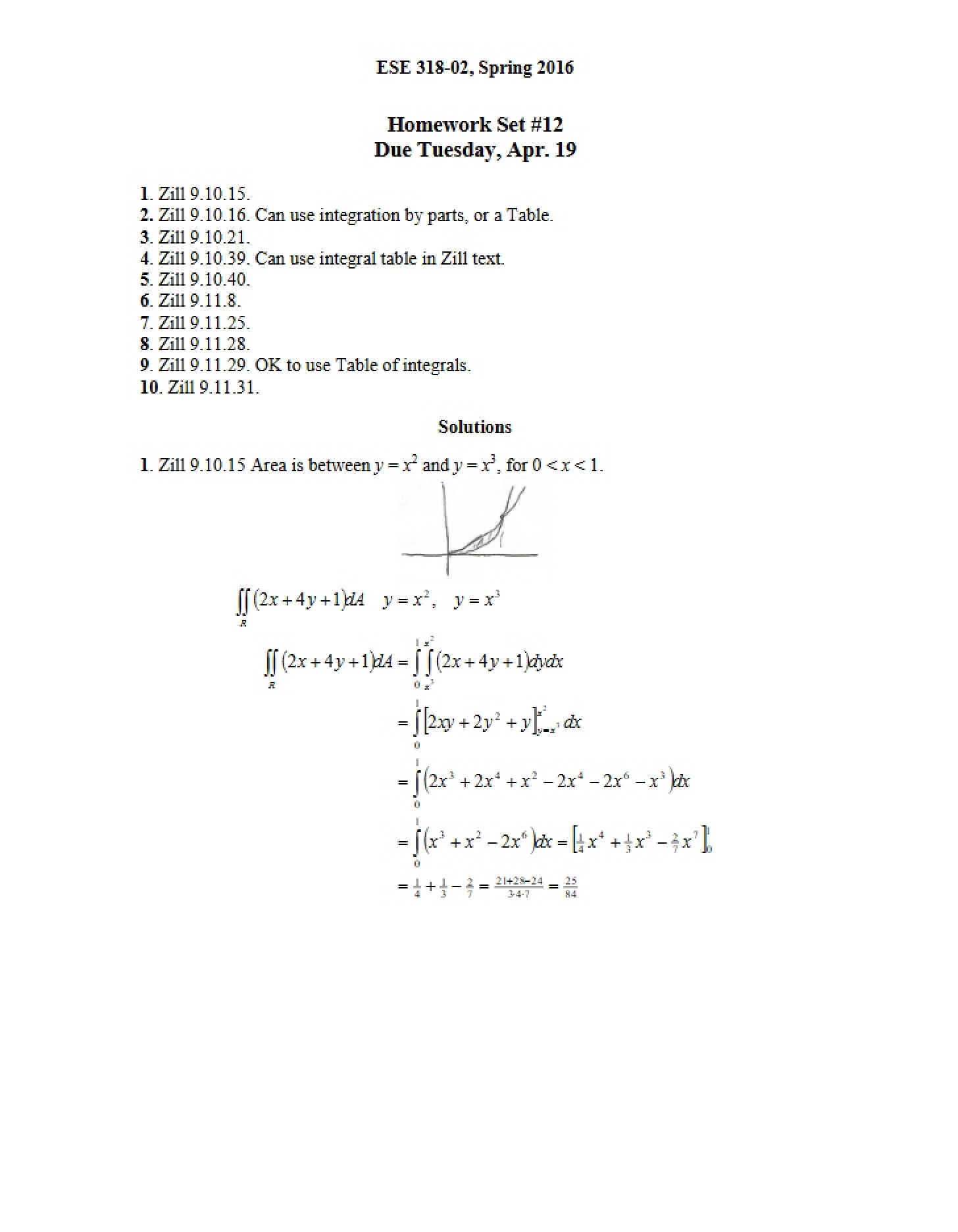 Solutions for Problem Set Thirteen