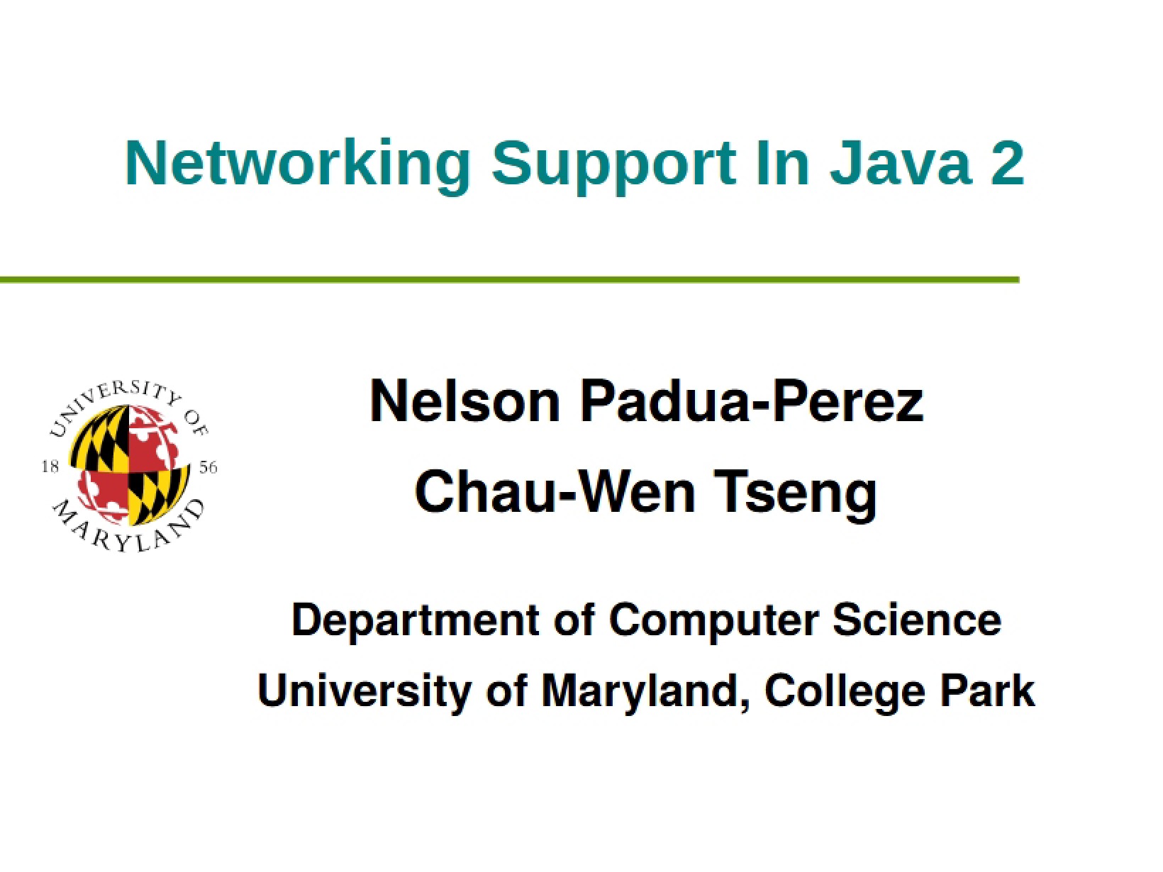 Part 2 Java Networking Support