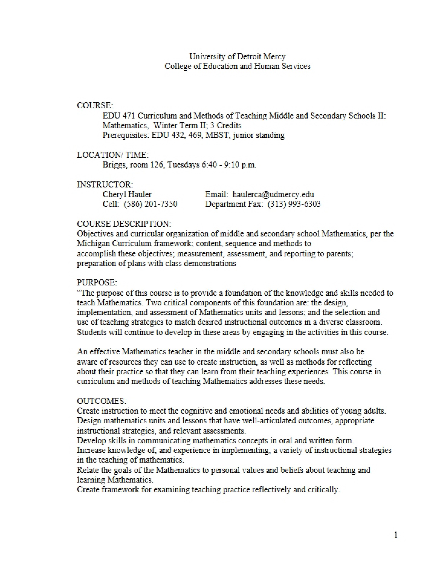 Course Schedule and Policies