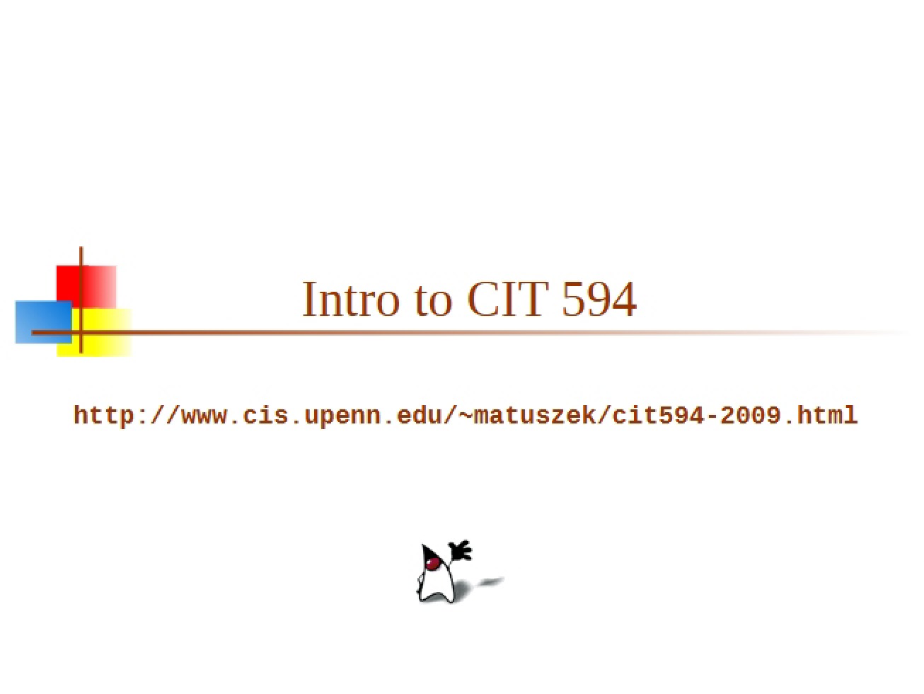 Course Notes CIT 594