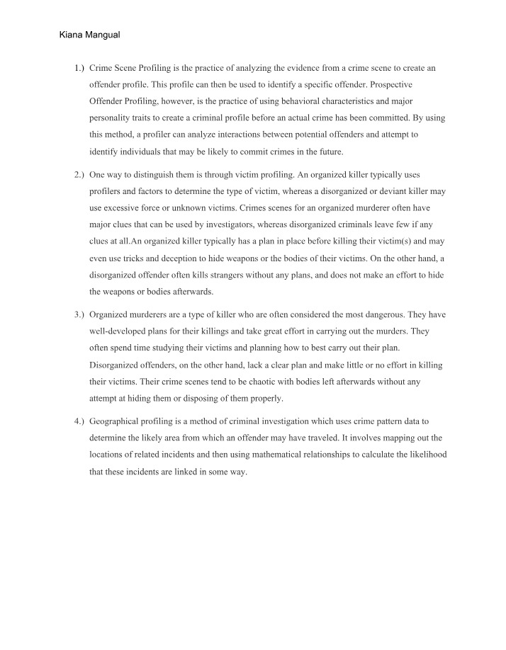 Week 8 - Criminal Evidence Assignment