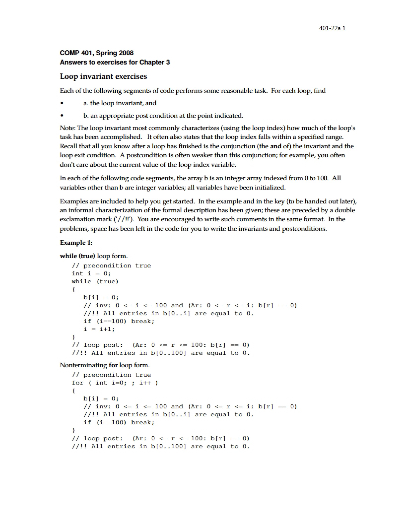 Chapter Three Exercise Solutions