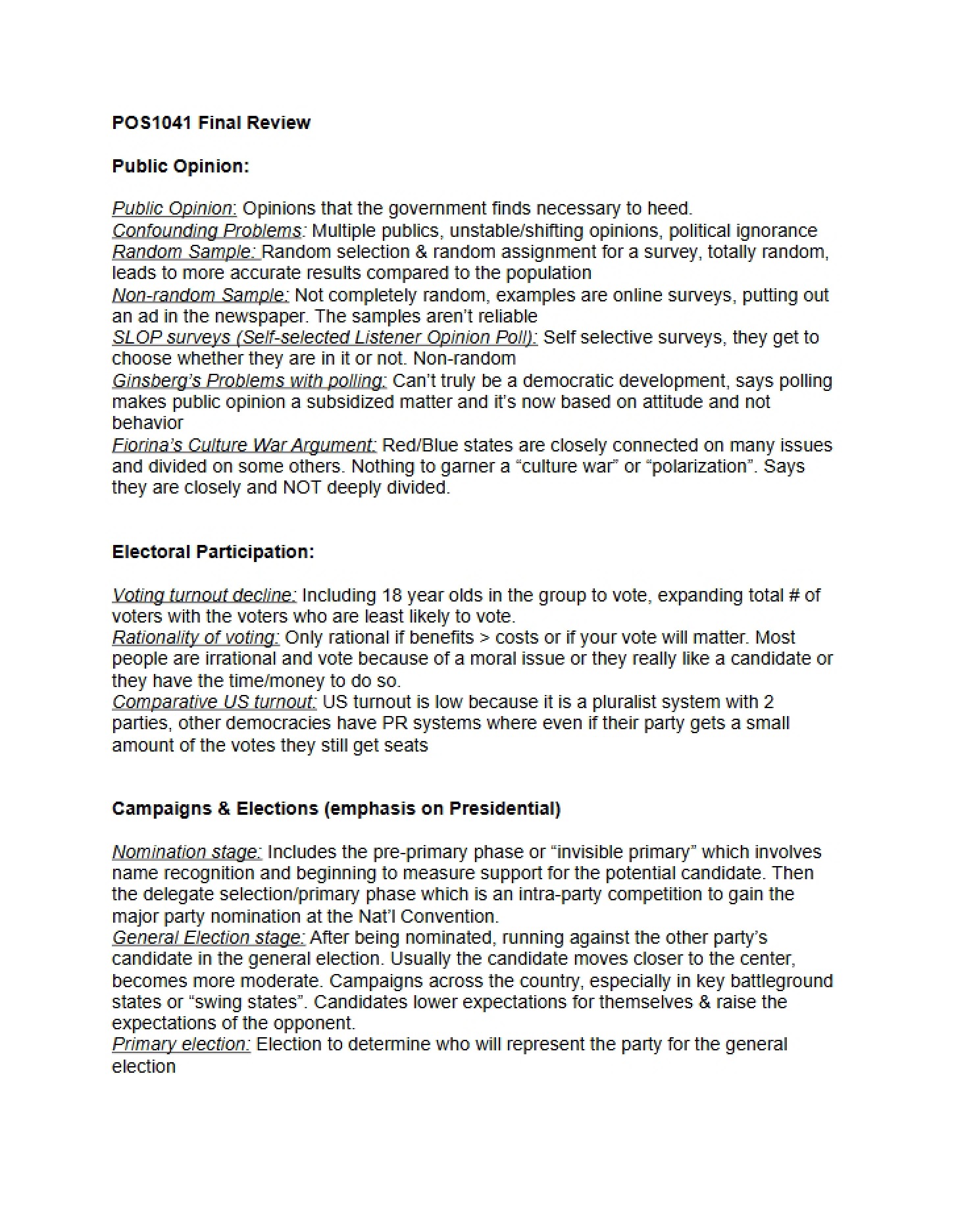 Review for Final - American Government- National (3)