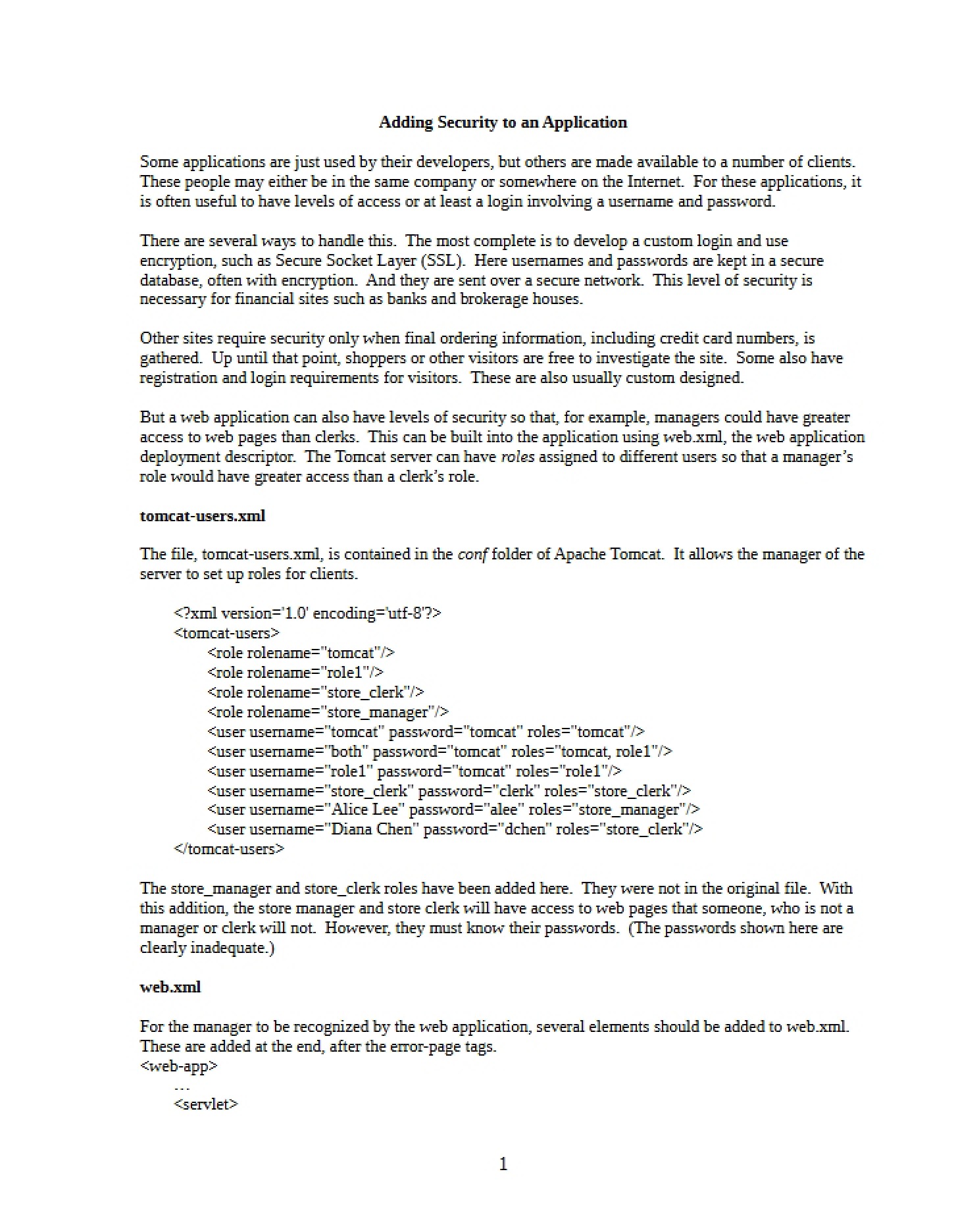 Application Security Addition