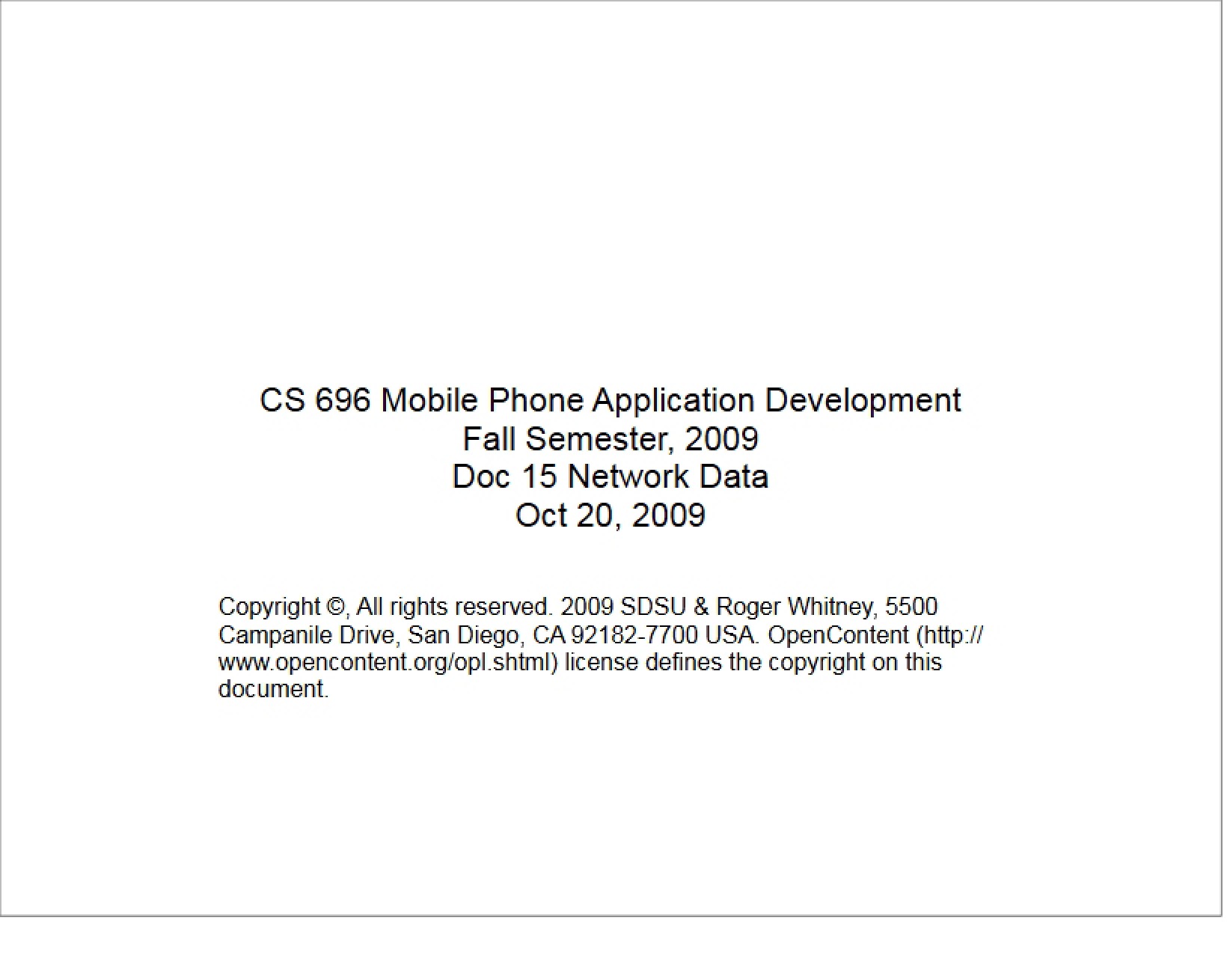 Data over Network