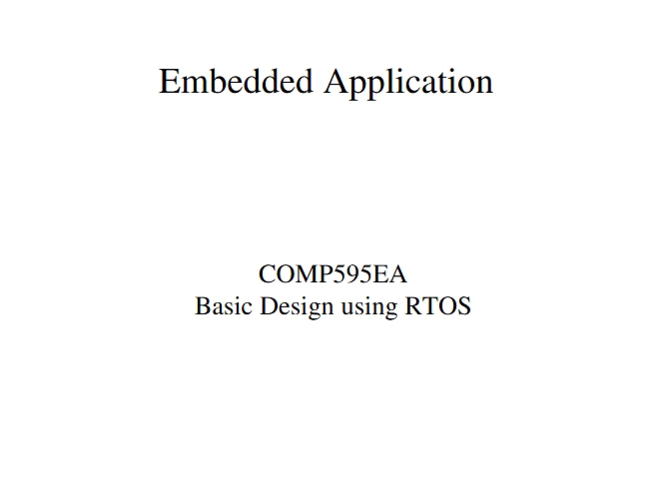 Debugging Embedded Applications