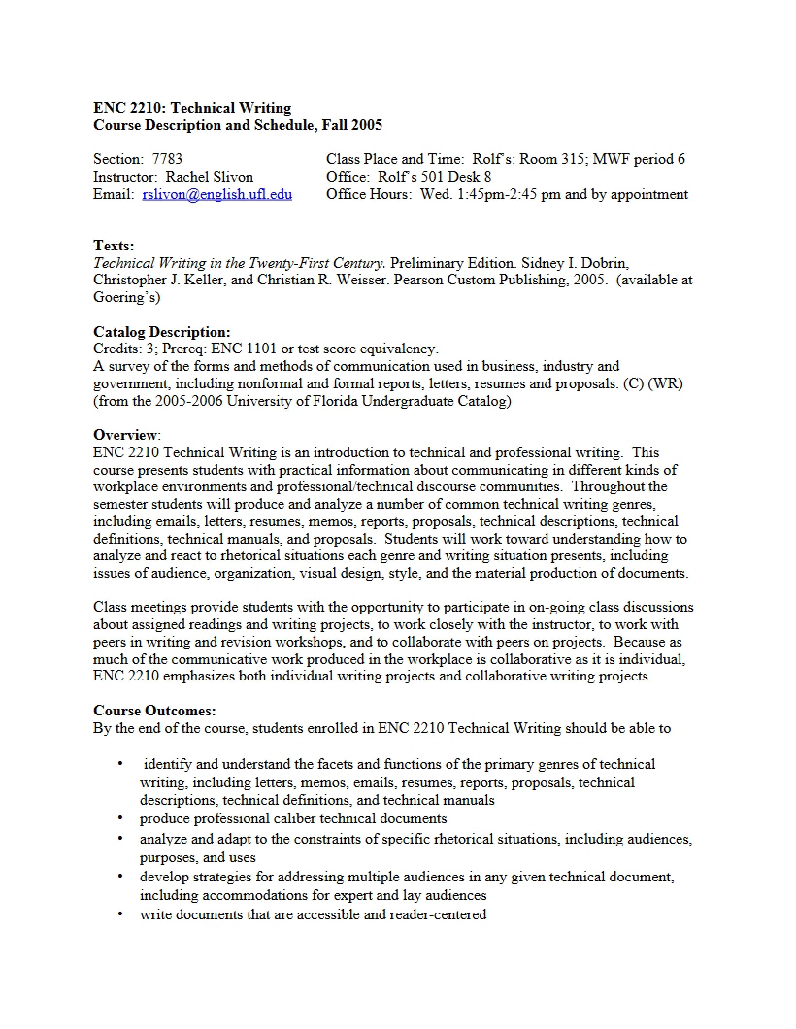 Rhetoric and Research (ENC2210)