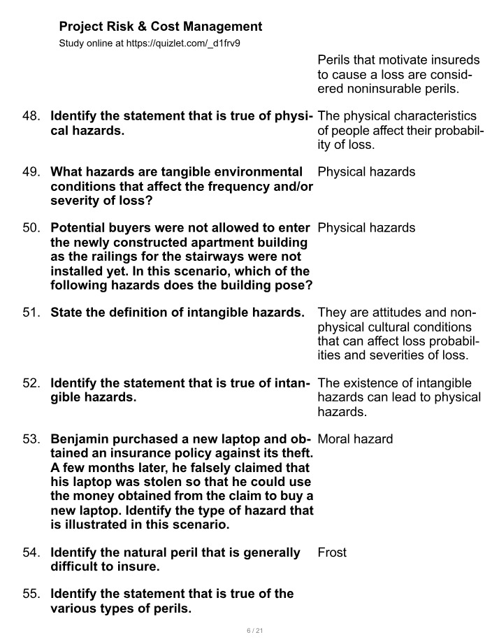 Project Risk and Cost Management - Page 6