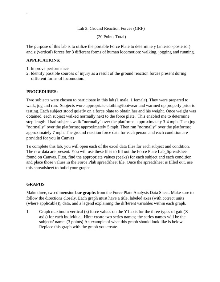 Ground Reaction Forces (GRF) - Lab 3