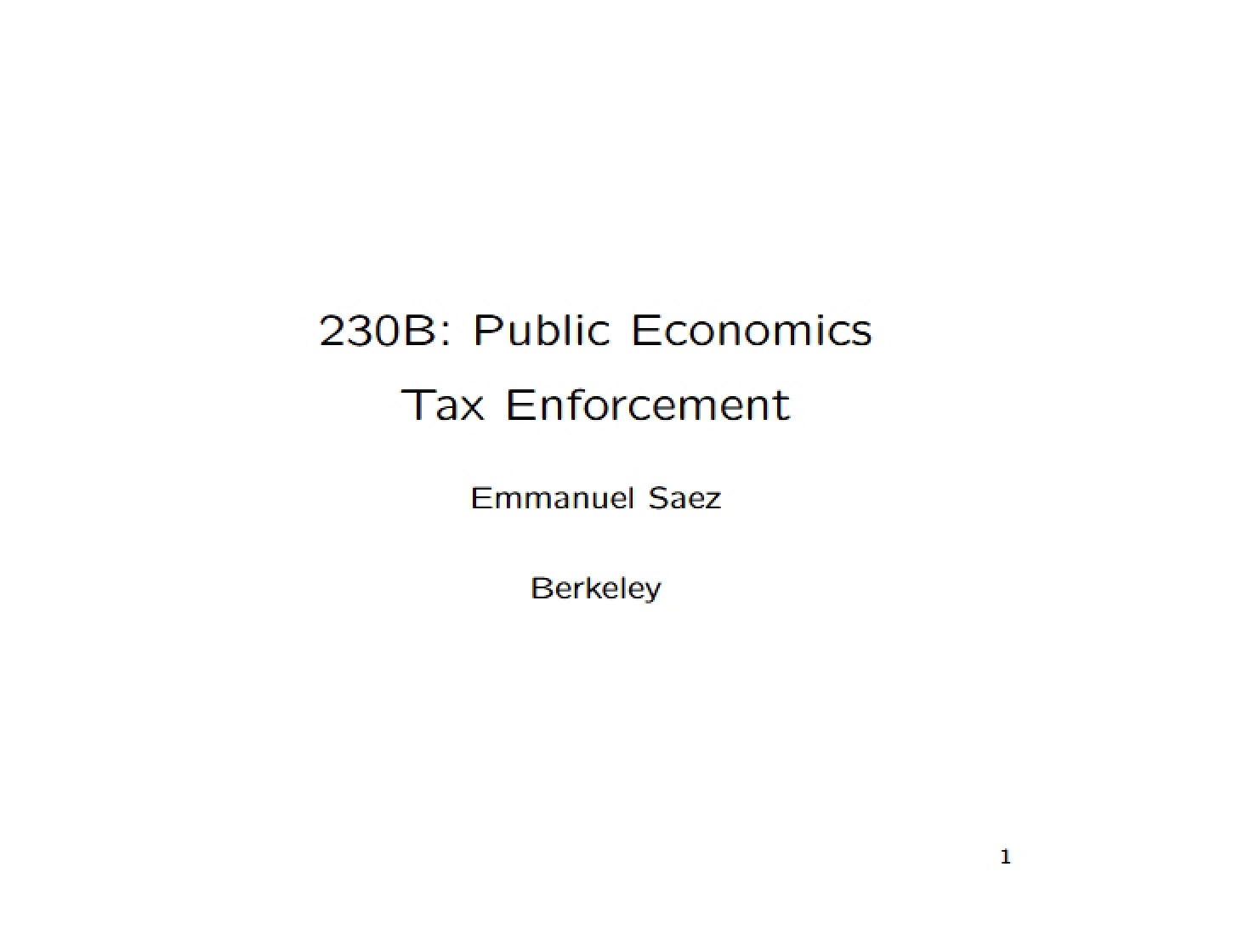 Enforcement of Taxes