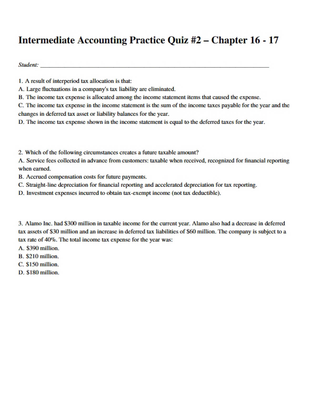 Study Guide Financial Reporting 2