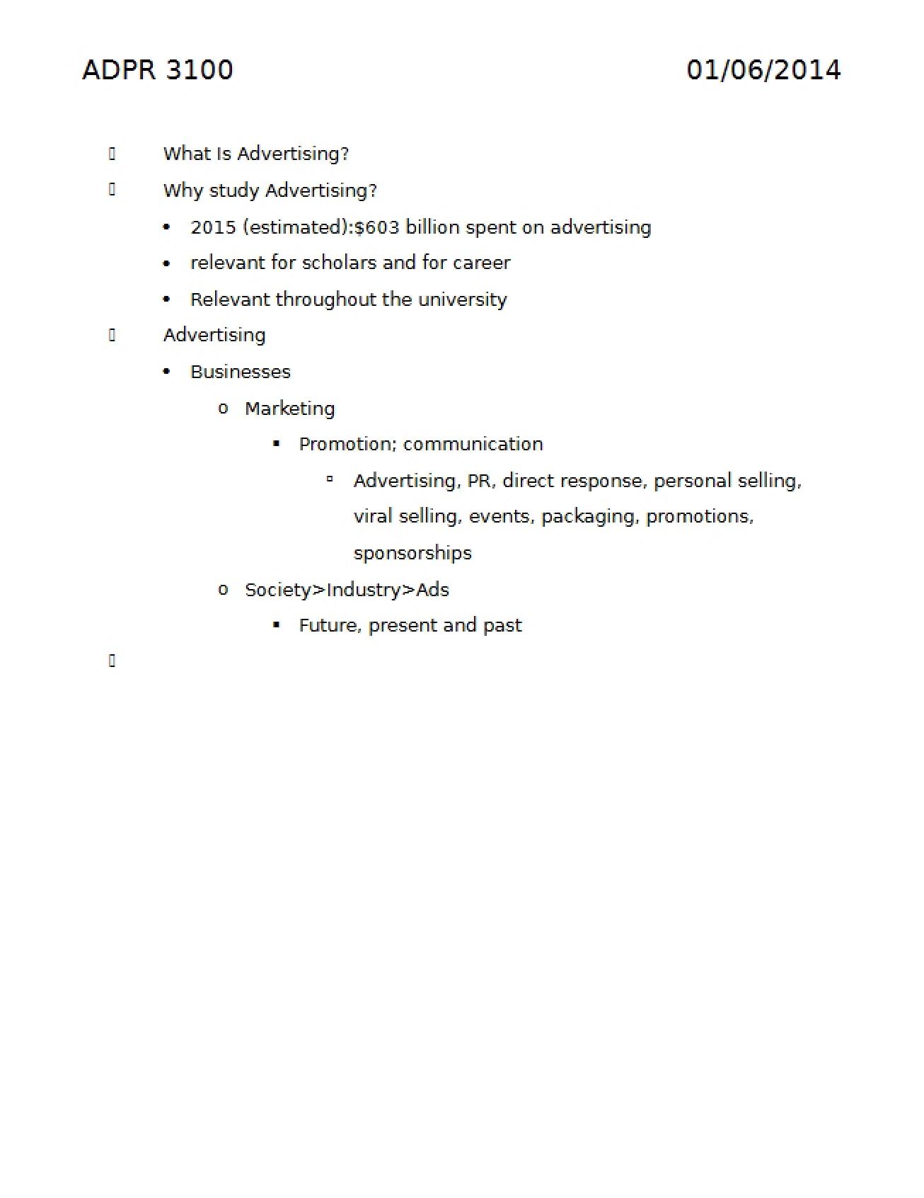 Overview of Advertising Principles