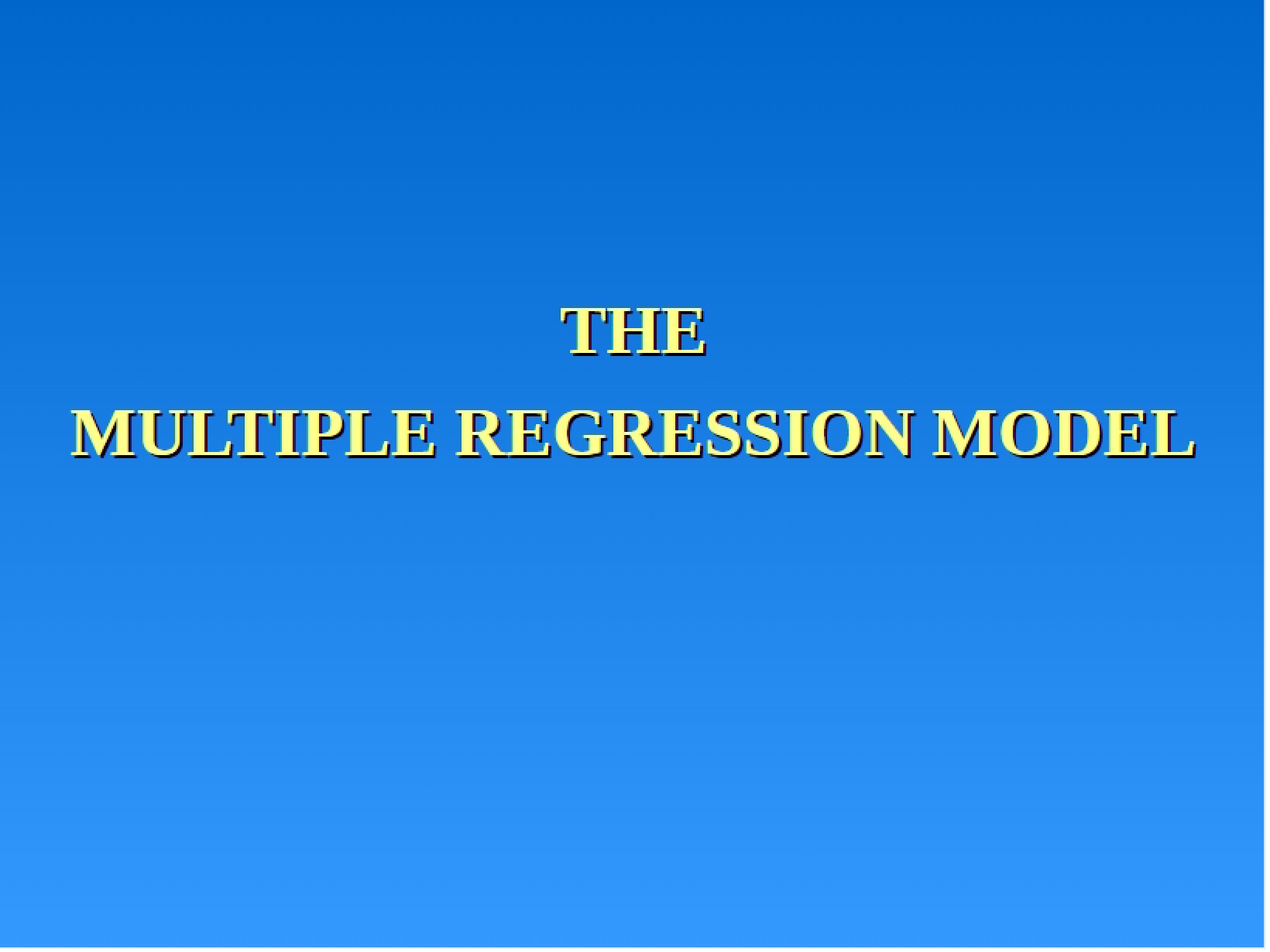 Multiple Regression Module 34M