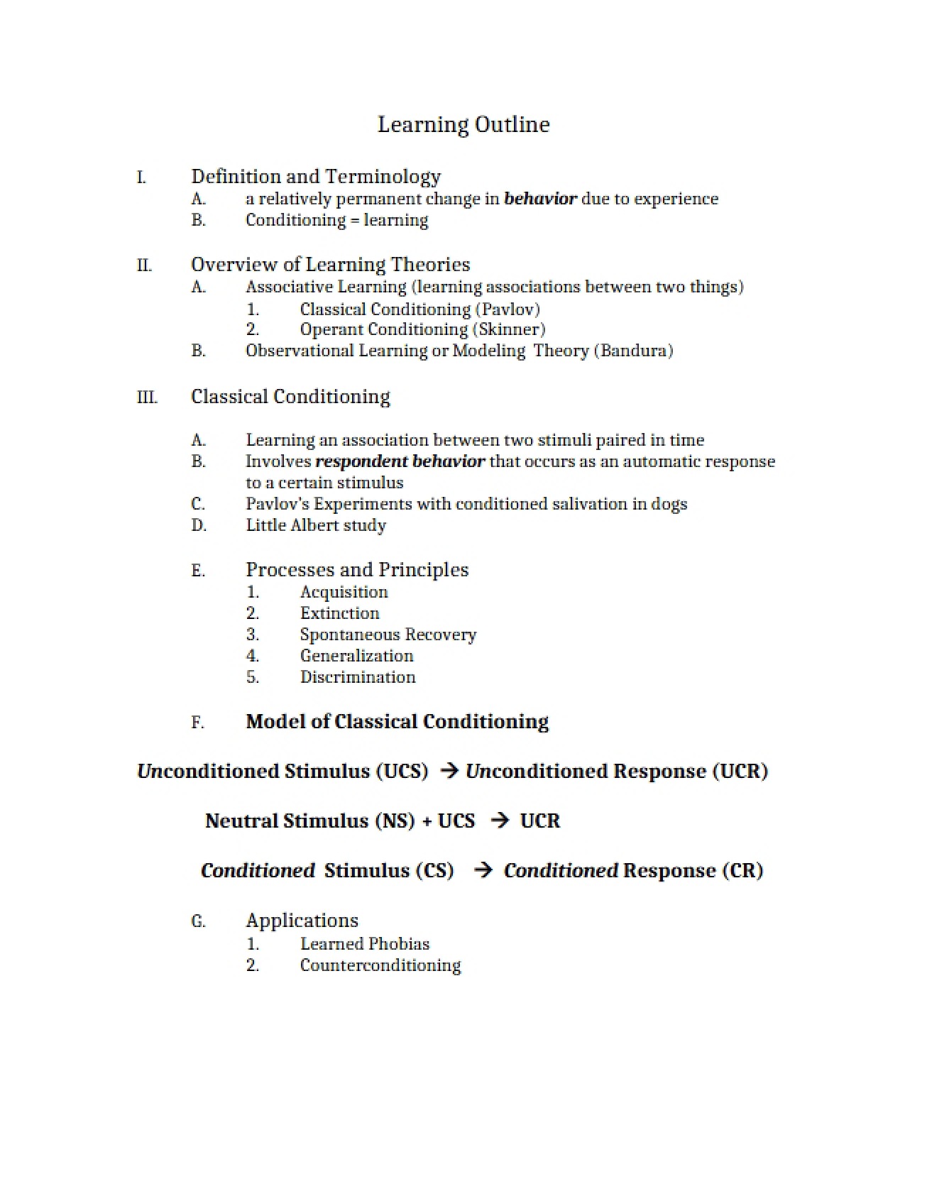 Overview of Major Learning Theories