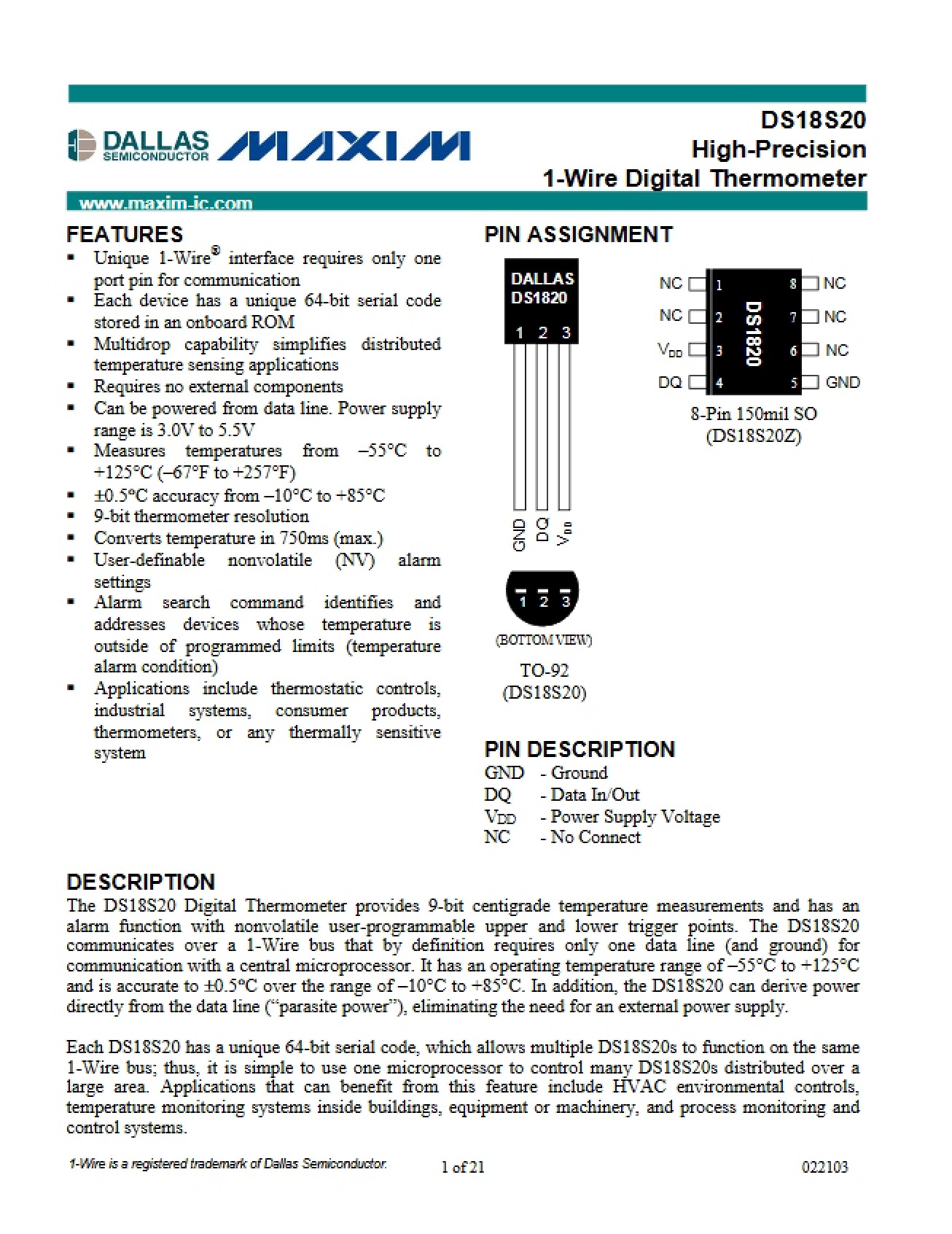 Digital Thermometer Wiring
