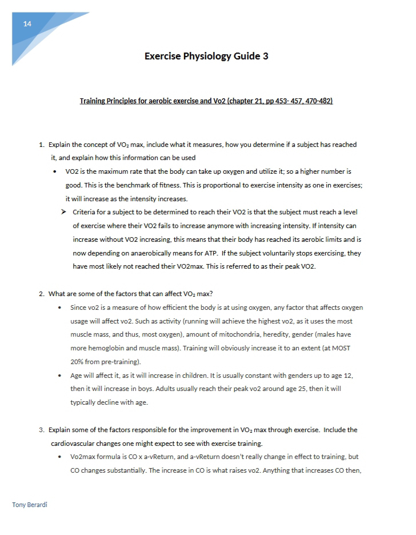 Third Guide Exercise Physiology