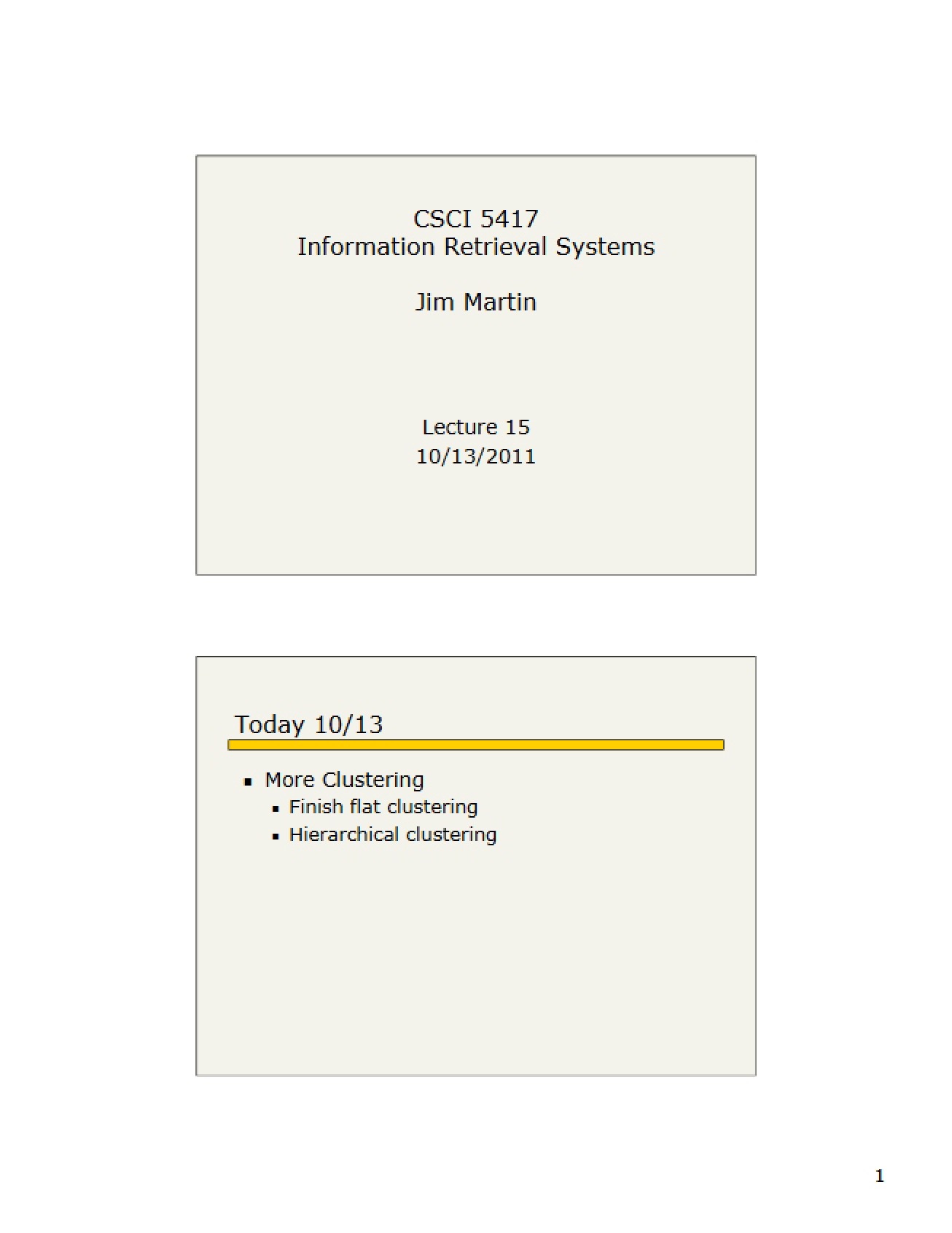 Look at Clustering Algorithms
