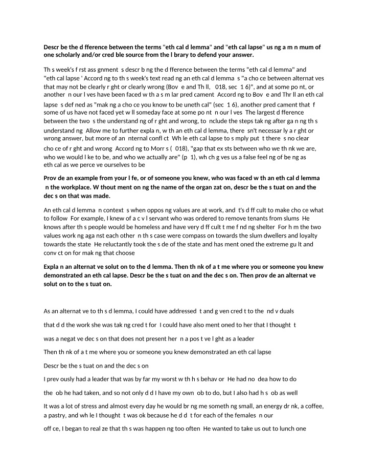 BUS 340 Week 1 Discussion 1