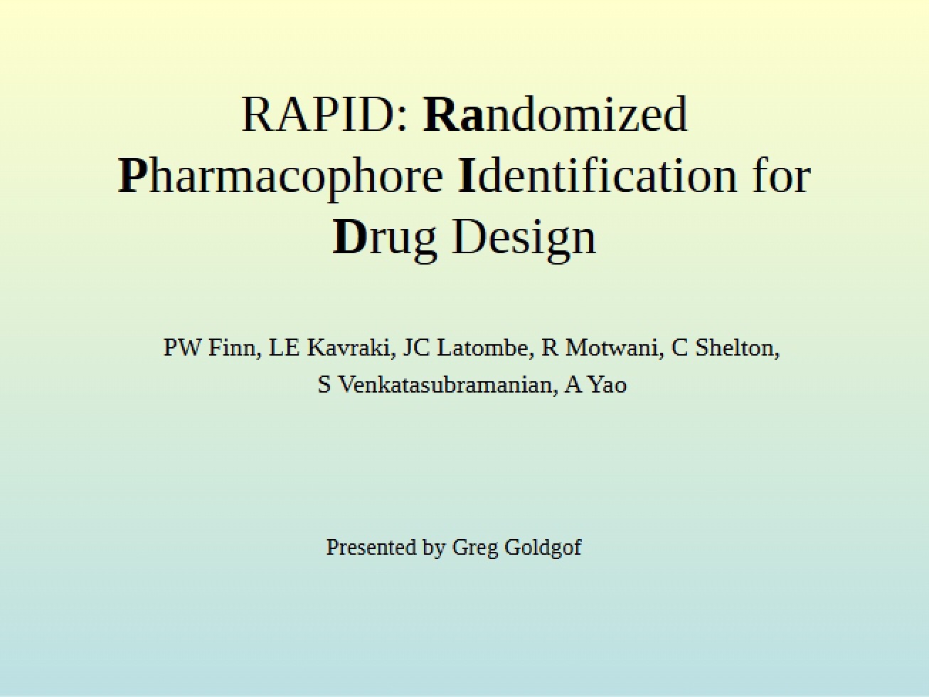Study Notes for a Computational Drug Discovery Course