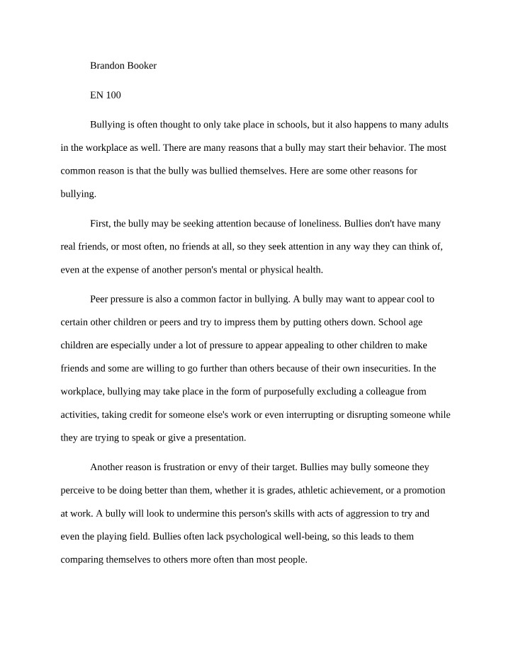 Why Bullies Bully - Motivations and Factors
