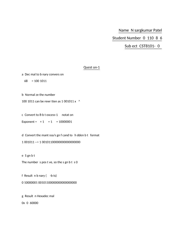 Solutions for Decimal to Binary Conversion