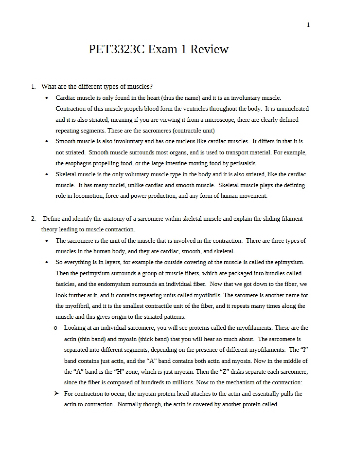 First Exam Review