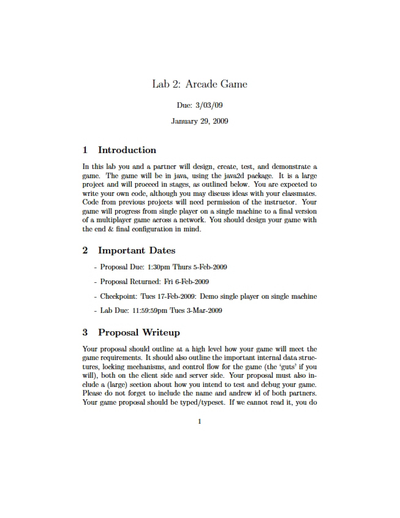 Distributed Systems Lab One