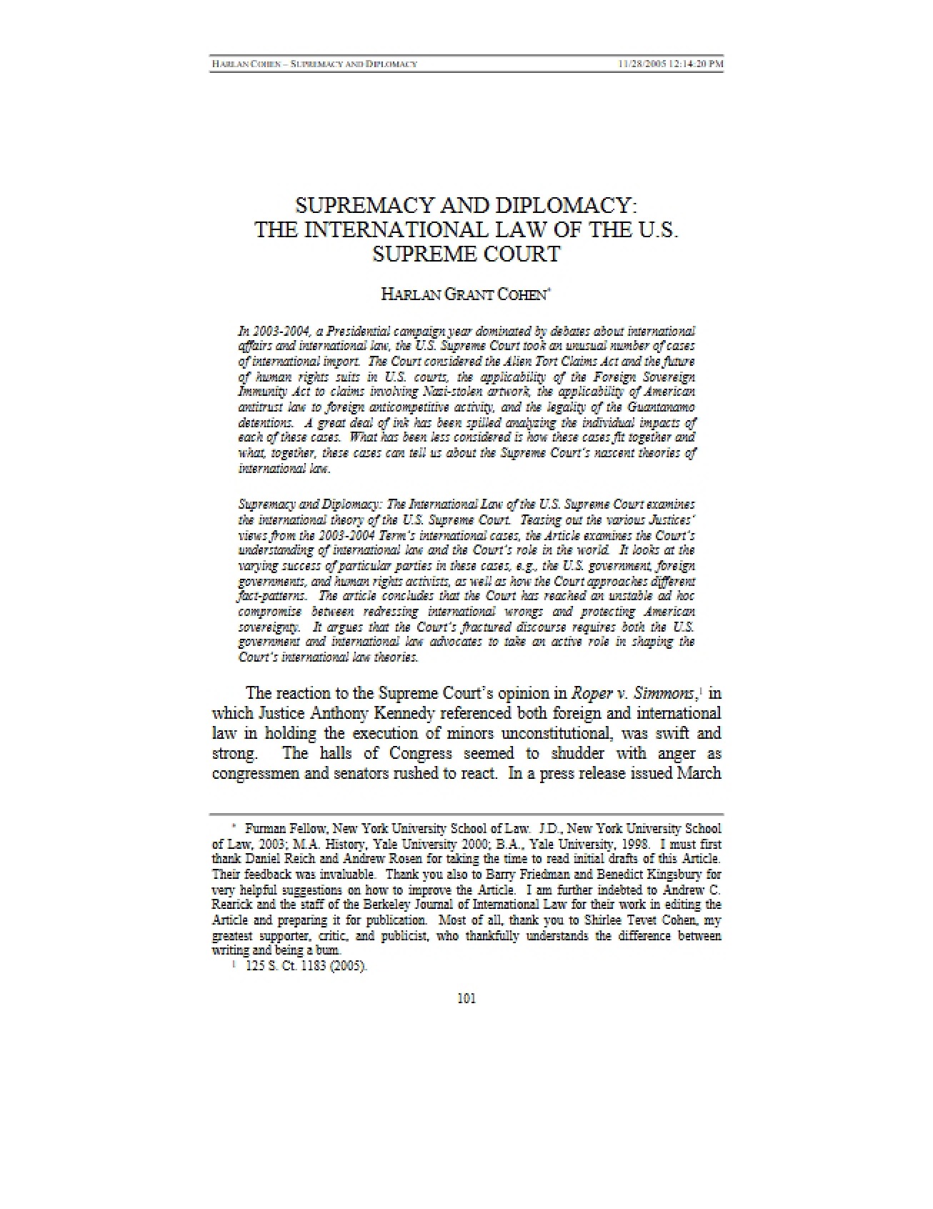 Diplomacy and Supremacy