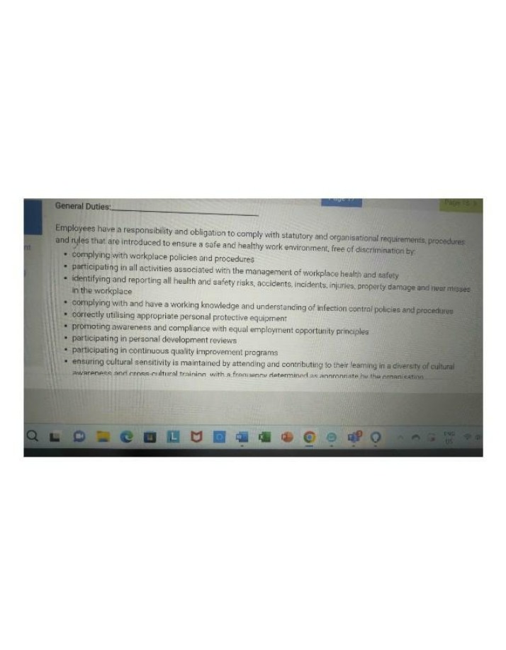Notes on General Duties
