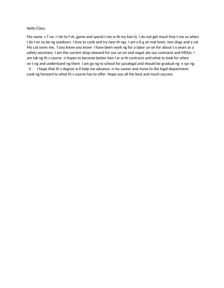 Contract Law - Discussion 1