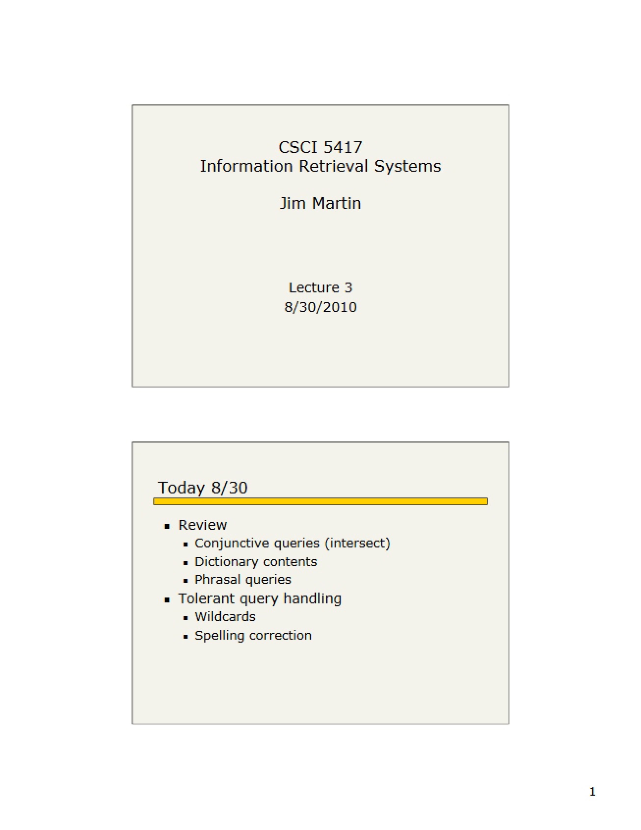 Presentation Notes for Information Retrieval Systems