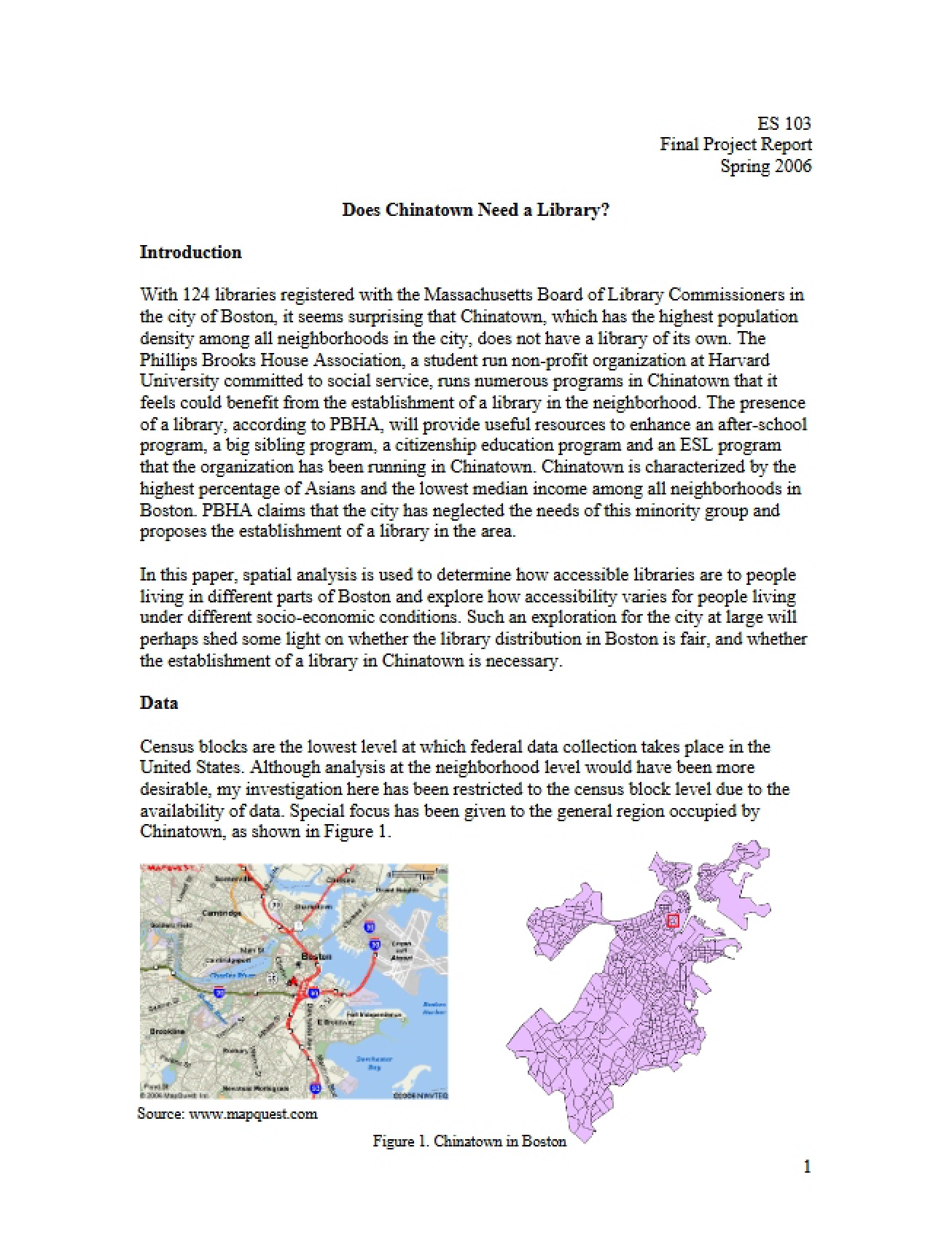 Chinatown Spatial Analysis