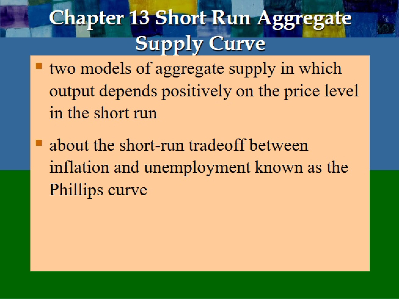 Chapter 13 Short-Run Aggregate Supply Curve
