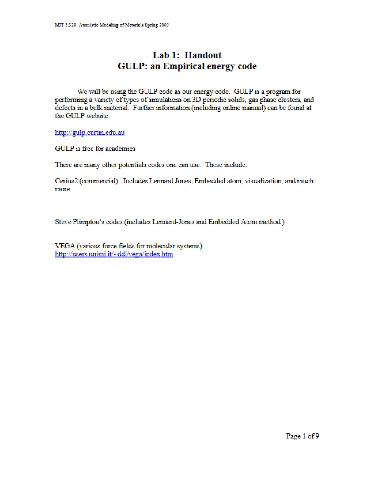 Code: Empirical Energy