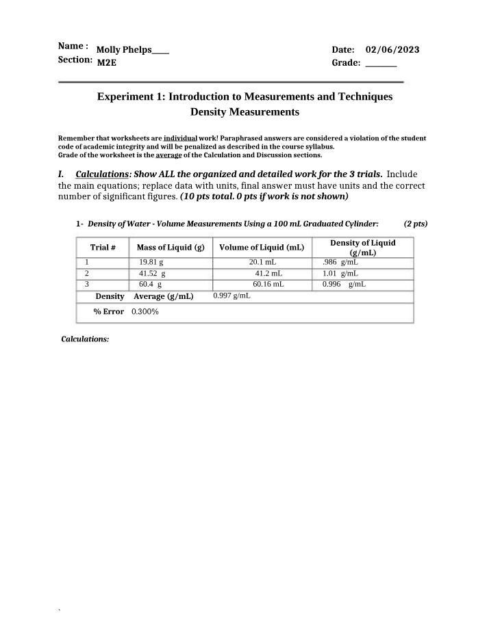 Density Measurements and Techniques