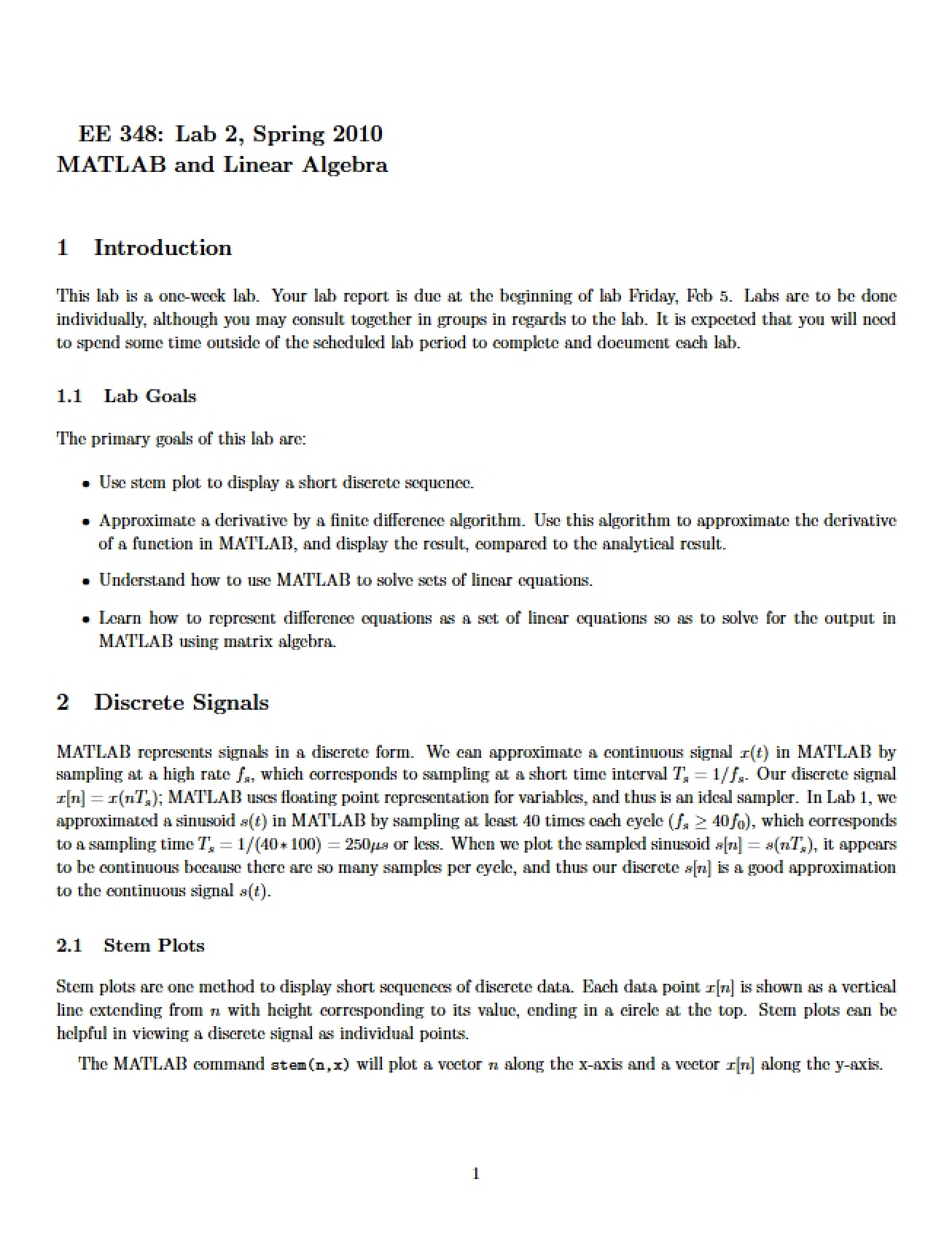 Lab 2 for EE 348