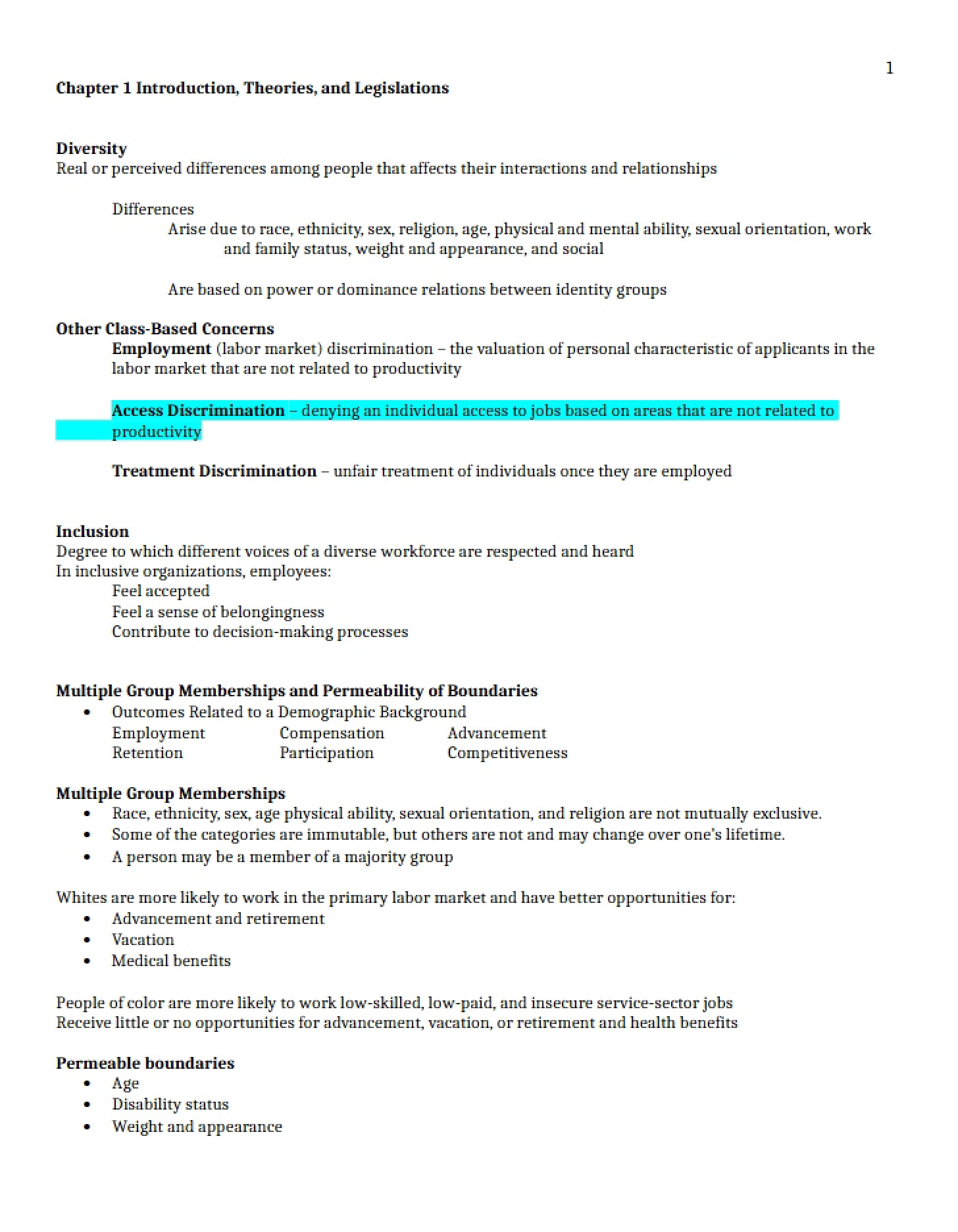 Notes for Chapter 1 Lecture