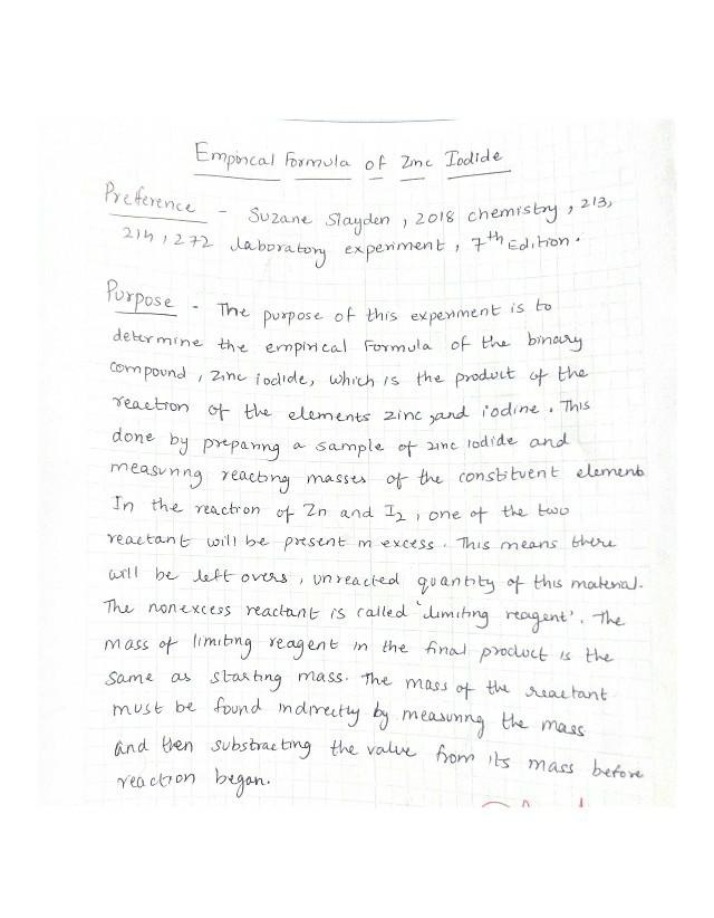 Zinc Iodide Empirical Formula