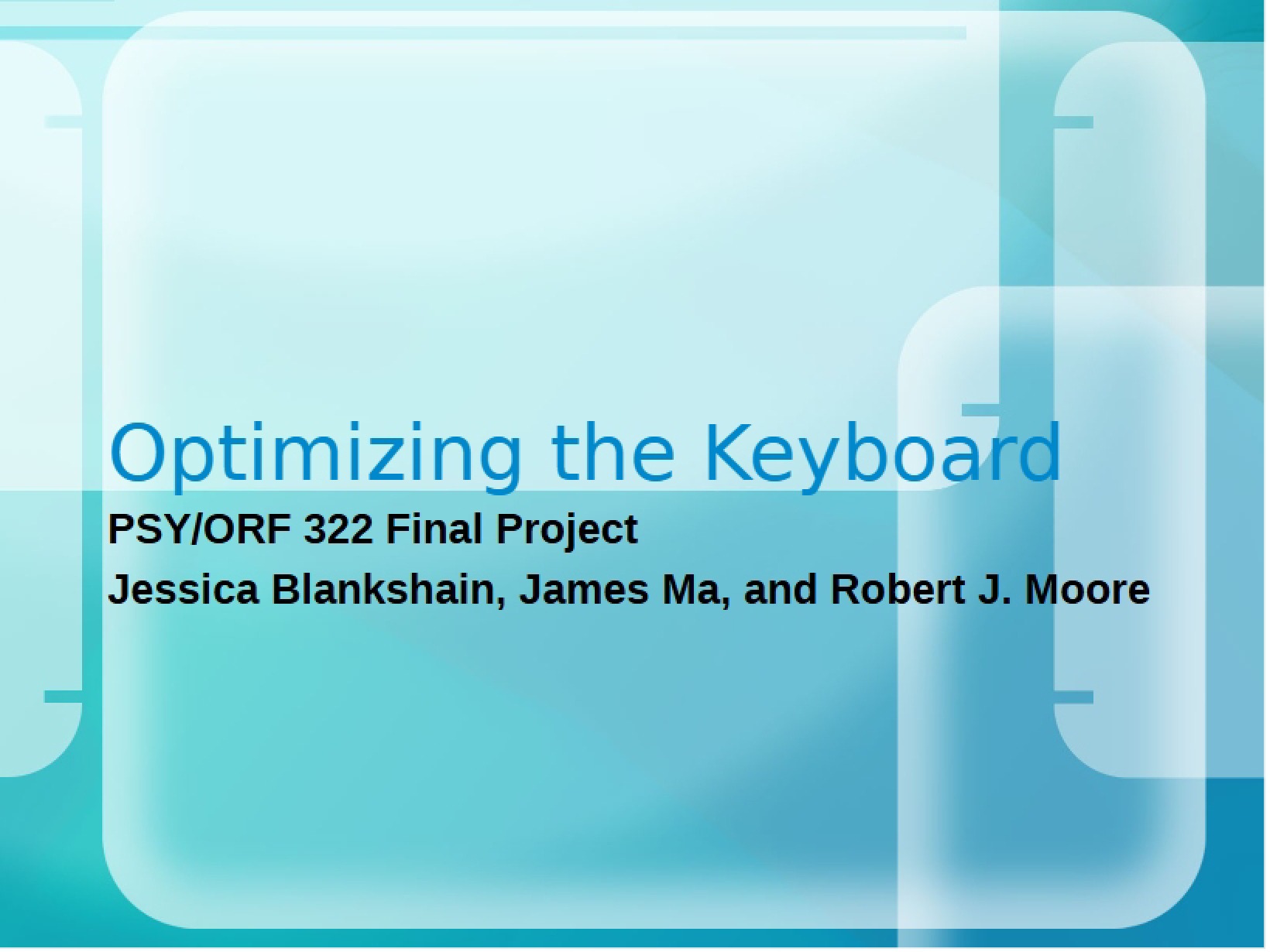 Keyboard Optimization