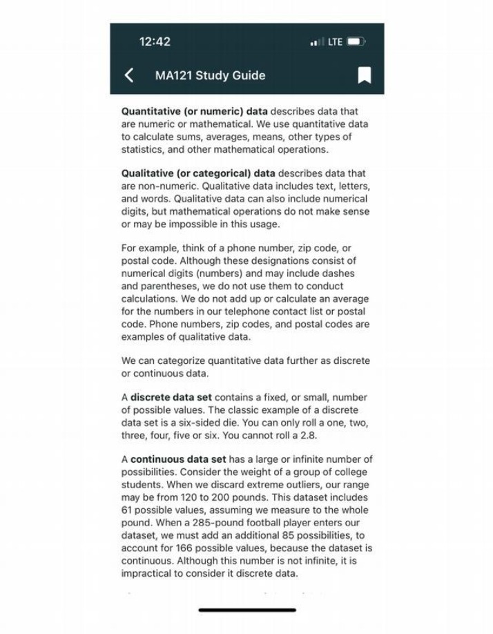 MA121 Study Guide Volume 3