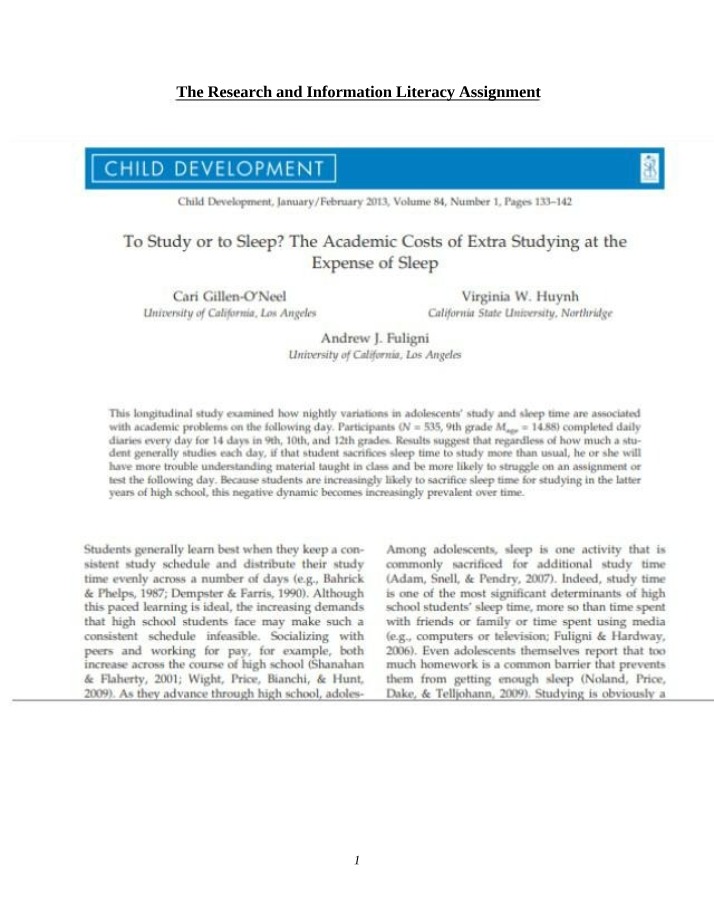 Information Literacy Task