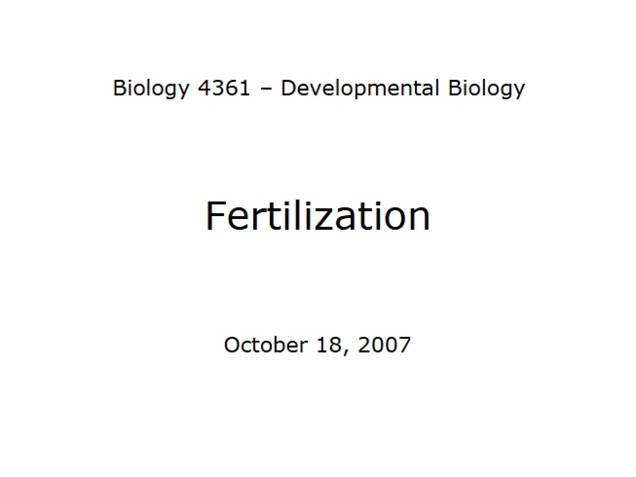Fertilization Process
