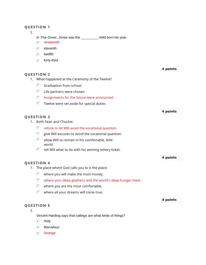 The Giver - Exploring Jonas' Birth Order and Questions