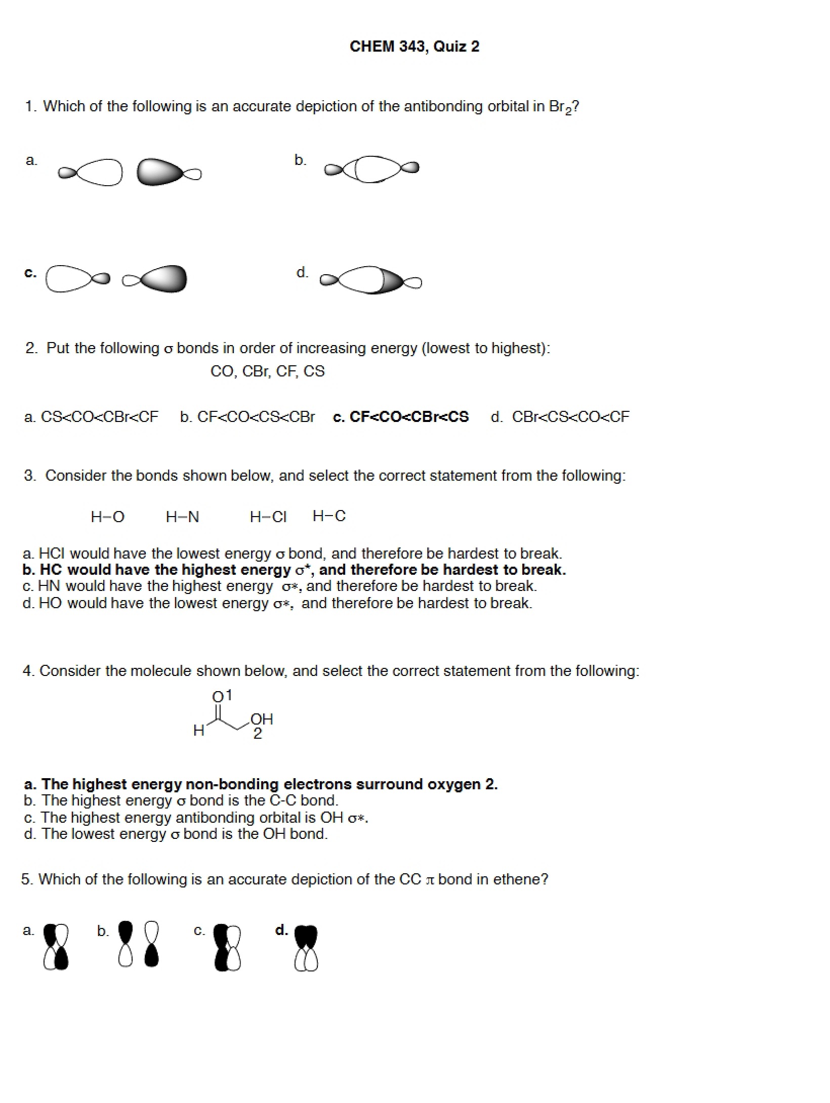 Key for Quiz 2
