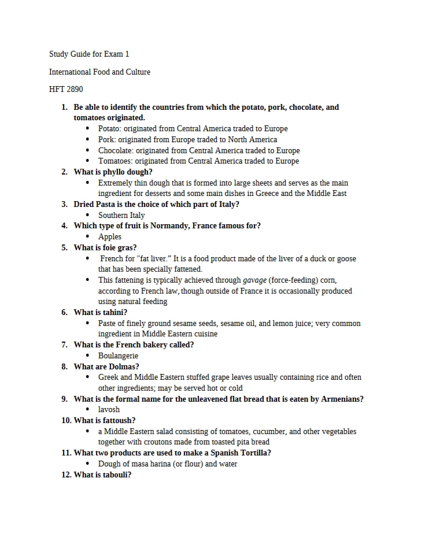Introductory Assessment Study Packet